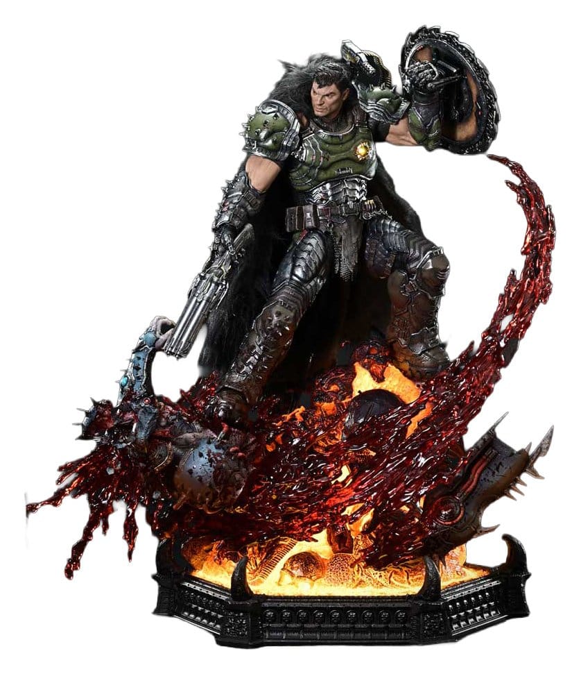 DOOM: The Dark Ages Ultimate Prémium Masterline Series Szobor 1/4 DOOM Slayer DX Bonus Verzió 77 cm