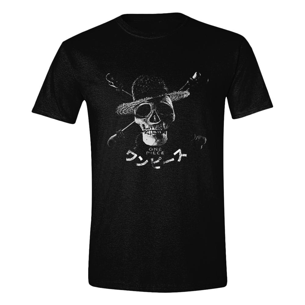 One Piece Live Action Póló Greyscale Skull Size S