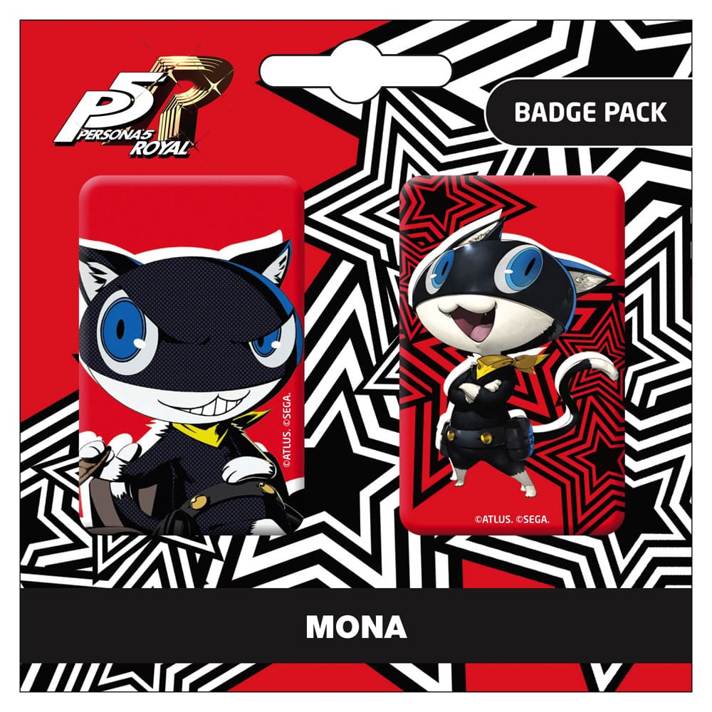 Persona 5 Royal Kitűző Badges 2-Csomag Mona / Morgana