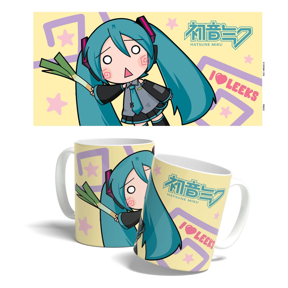 Hatsune Miku Bögre Miku Chibi Leek Girl 325 ml