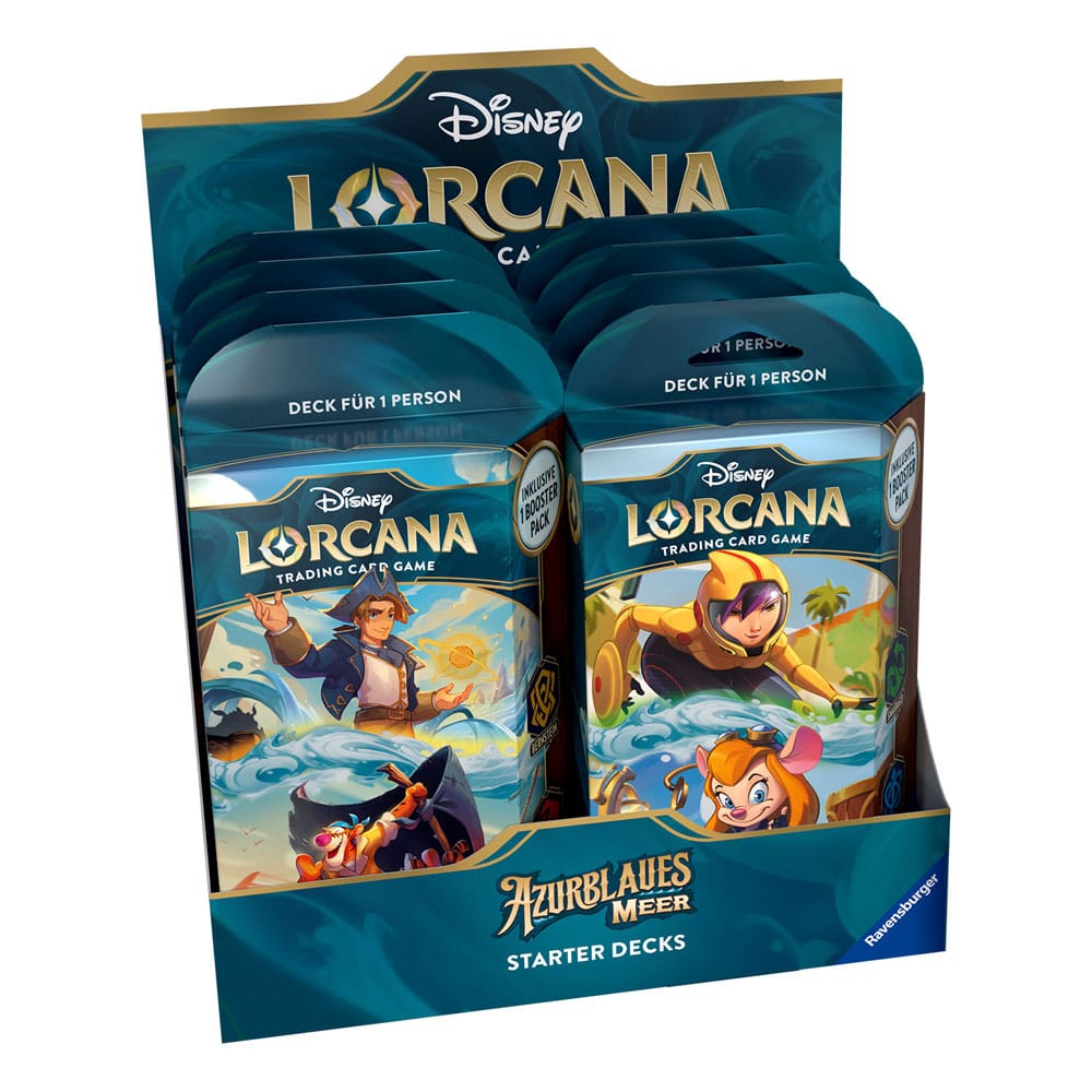 Disney Lorcana TCG Azurblaues Meer Starter Decks Készlet (8) *Német Nyelvű Kiadás*