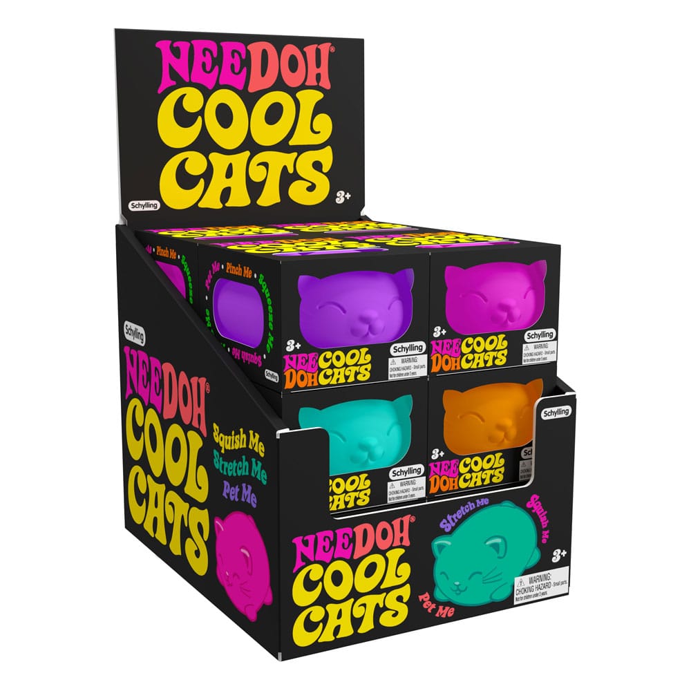 NeeDoh Squeeze Figurák 11 cm Cool Cats Készlet (12)