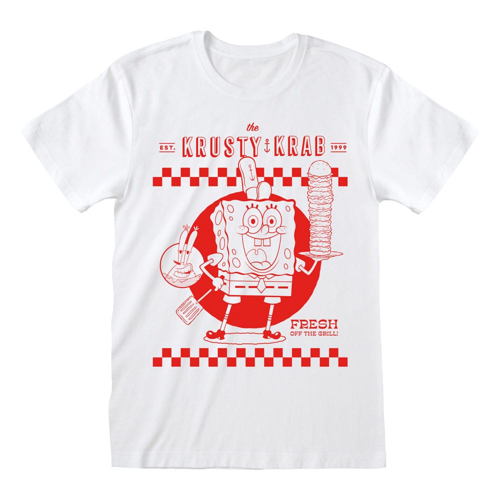 Spongyabob Kockanadrág Póló Krusty Krab White Size S