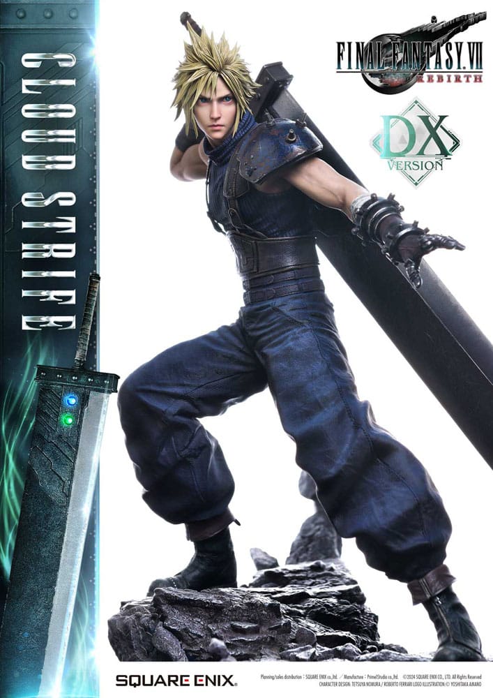 Final Fantasy VII Rebirth Szobor 1/4 Cloud Strife Deluxe Ver. 68 cm