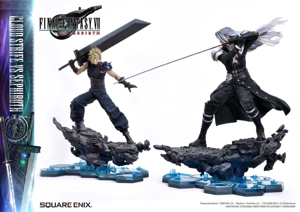 Final Fantasy VII Rebirth Statues 2-Csomag 1/4 Cloud Strife vs Sephiroth 69 cm