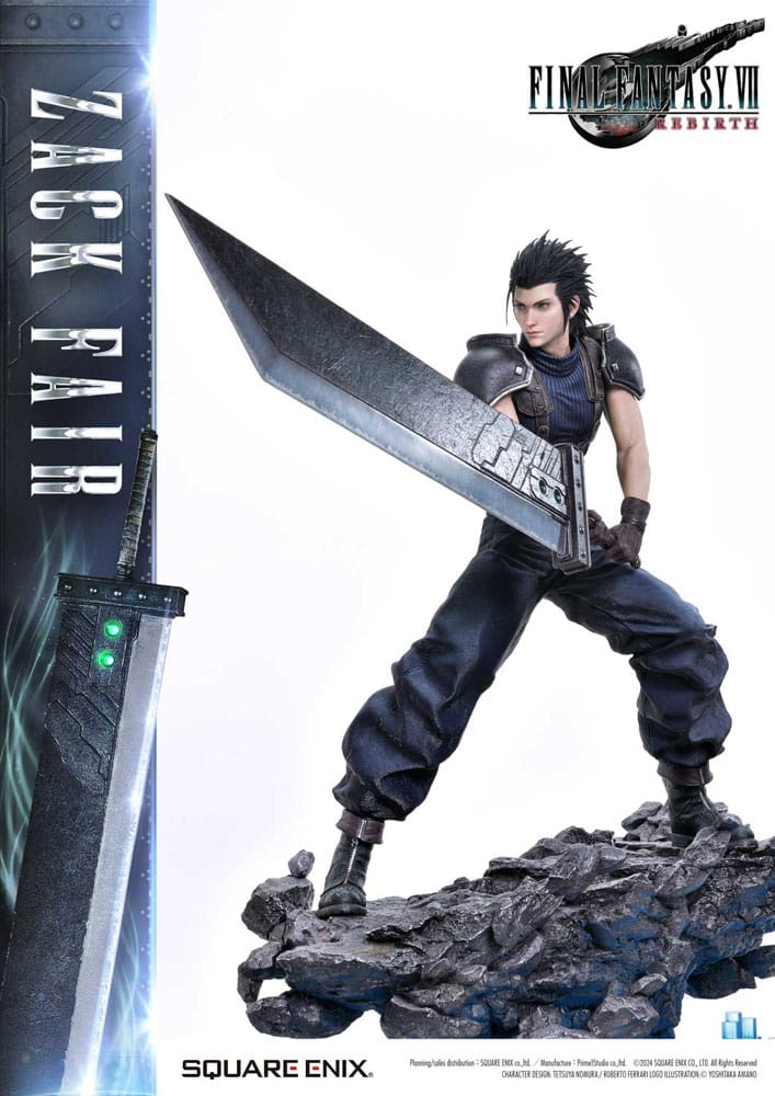 Final Fantasy VII Rebirth Szobor 1/4 Zack Fair 57 cm