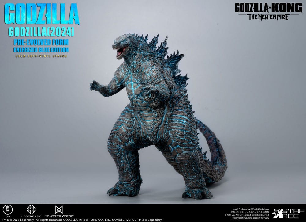 Godzilla vs. Kong: The New Empire Soft Vinyl Szobor Godzilla (2024) Evolved Blue Kiadás 28 cm