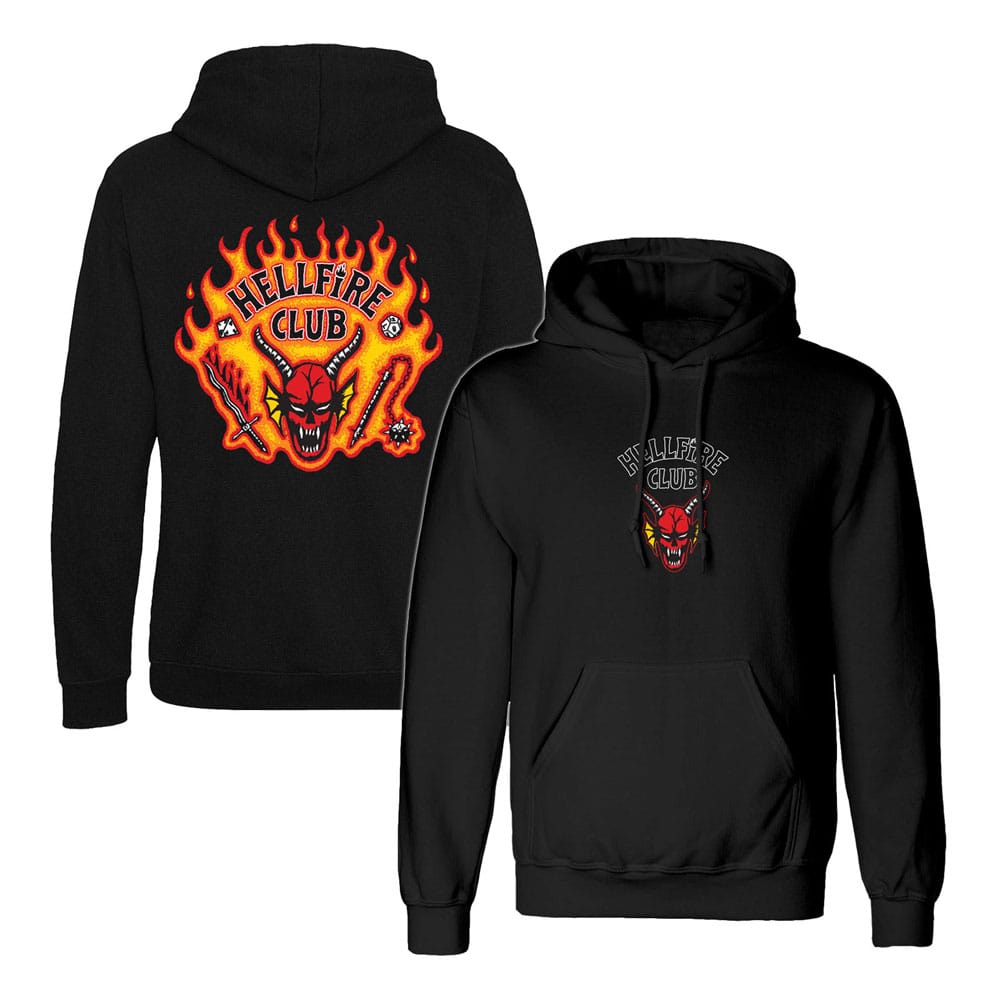 Stranger Things Hooded Pulóver Hellfire Club Flames Size S