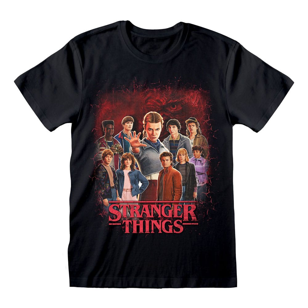 Stranger Things Póló Group of all Karakterek Size M