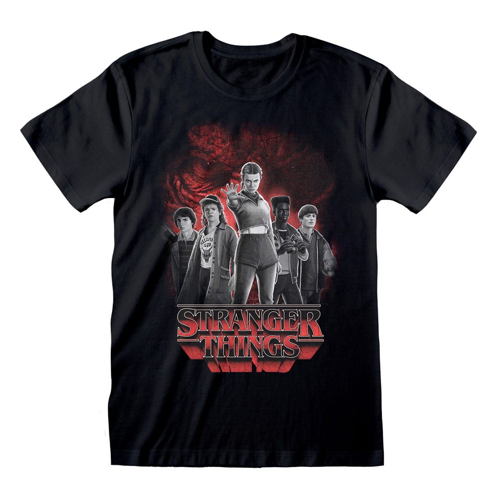 Stranger Things Póló Group  Vecna behind Balck and White Size L