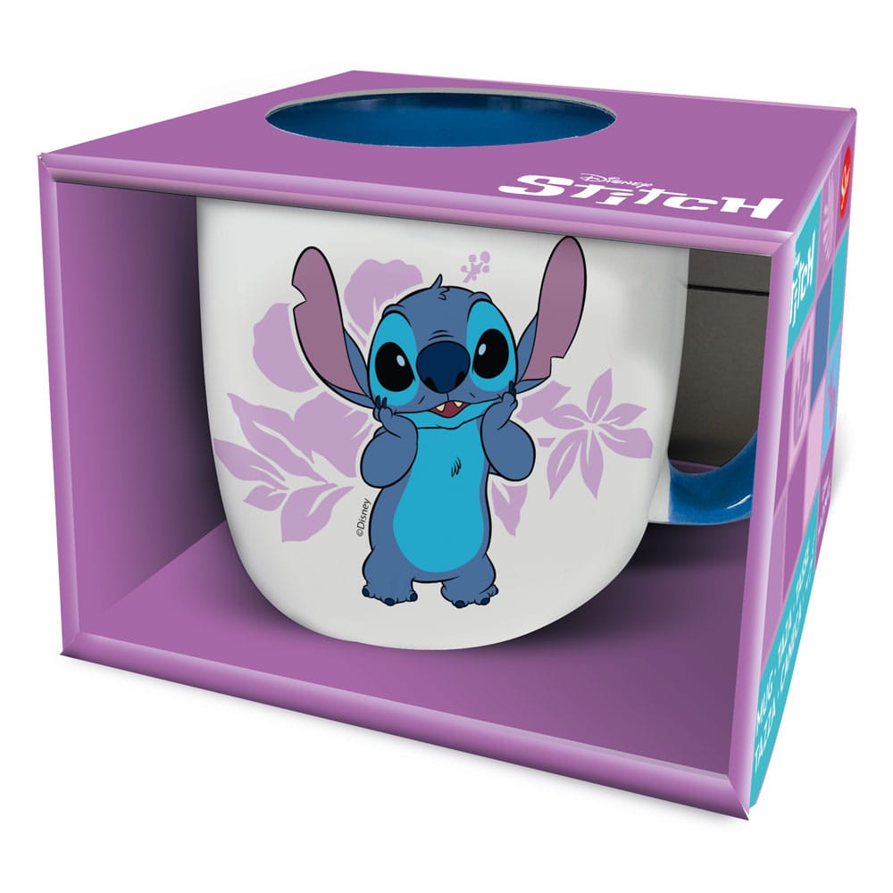 Lilo & Stitch Bögre Stitch pink Flowers 385 ml