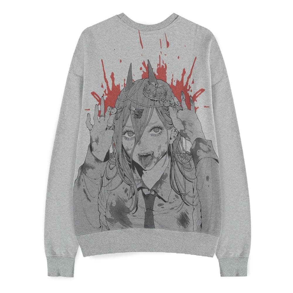 Chainsaw Man Pulóver Power Grey Melange Size S