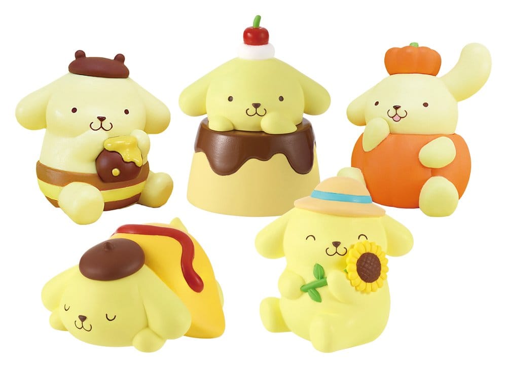 Sanrio Twinchees Mini Figurák Pompompurin My Fav Color 5 cm Blind Csomag Készlet (24)