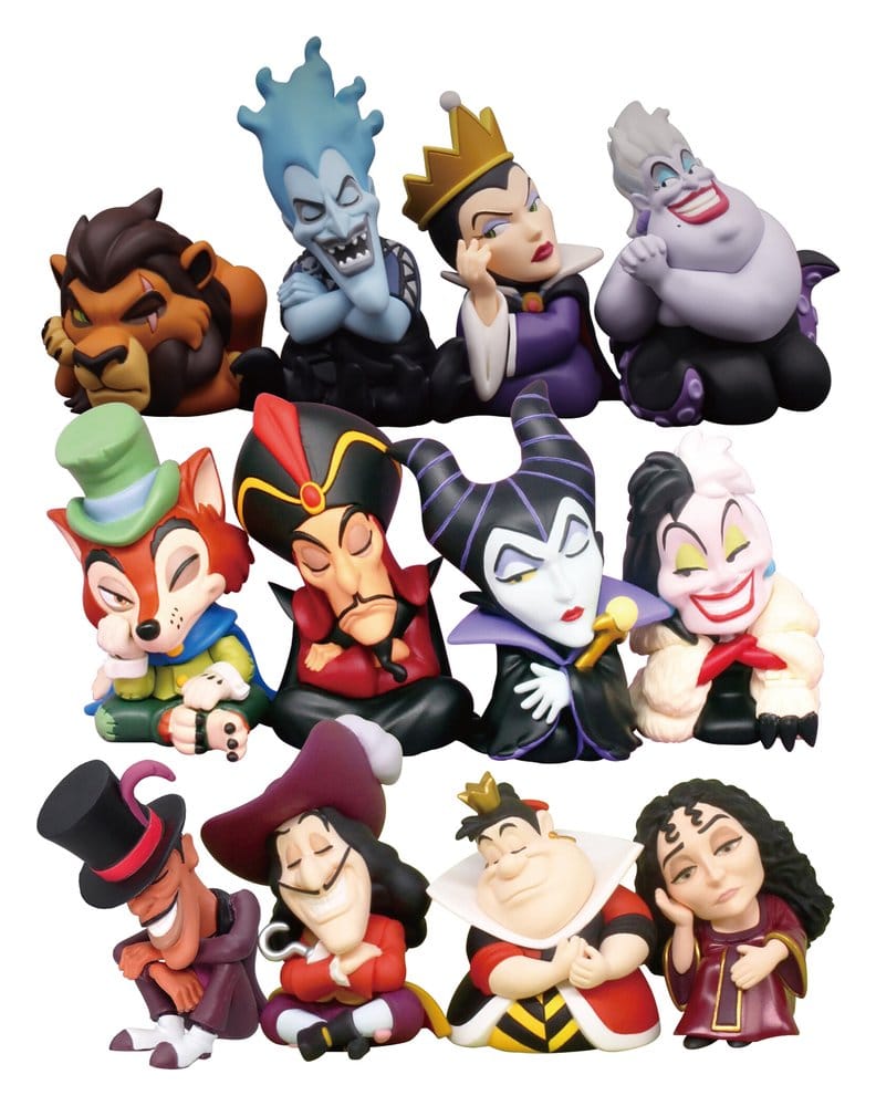 Disney Villains Twinchees Mini Figurák Lil’ Sleepers 5 cm Blind Csomag Készlet (24)