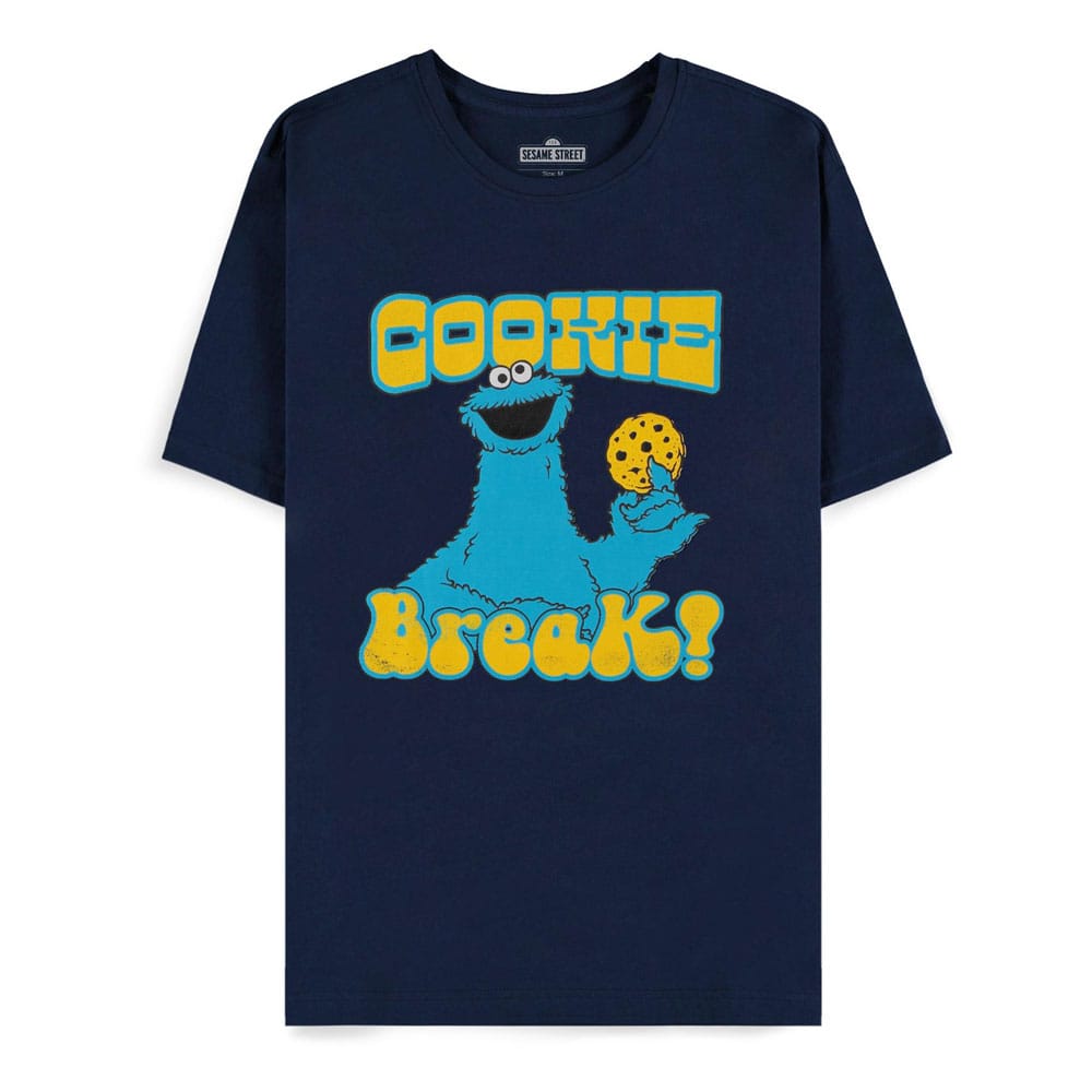Sesame Street Póló Cookie Monster Navy Cookie Break Size M