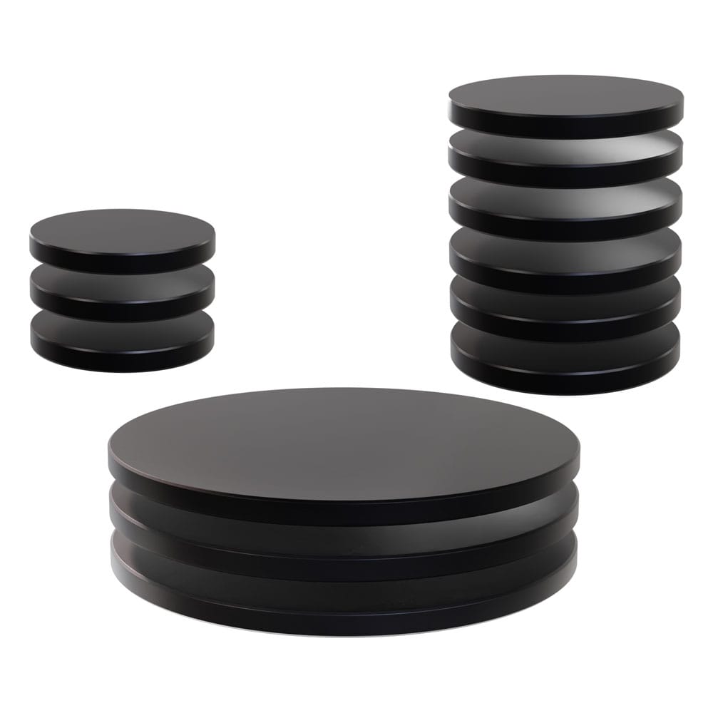 WizKids Deep Cuts Black Bases for Miniatures 12-Csomag