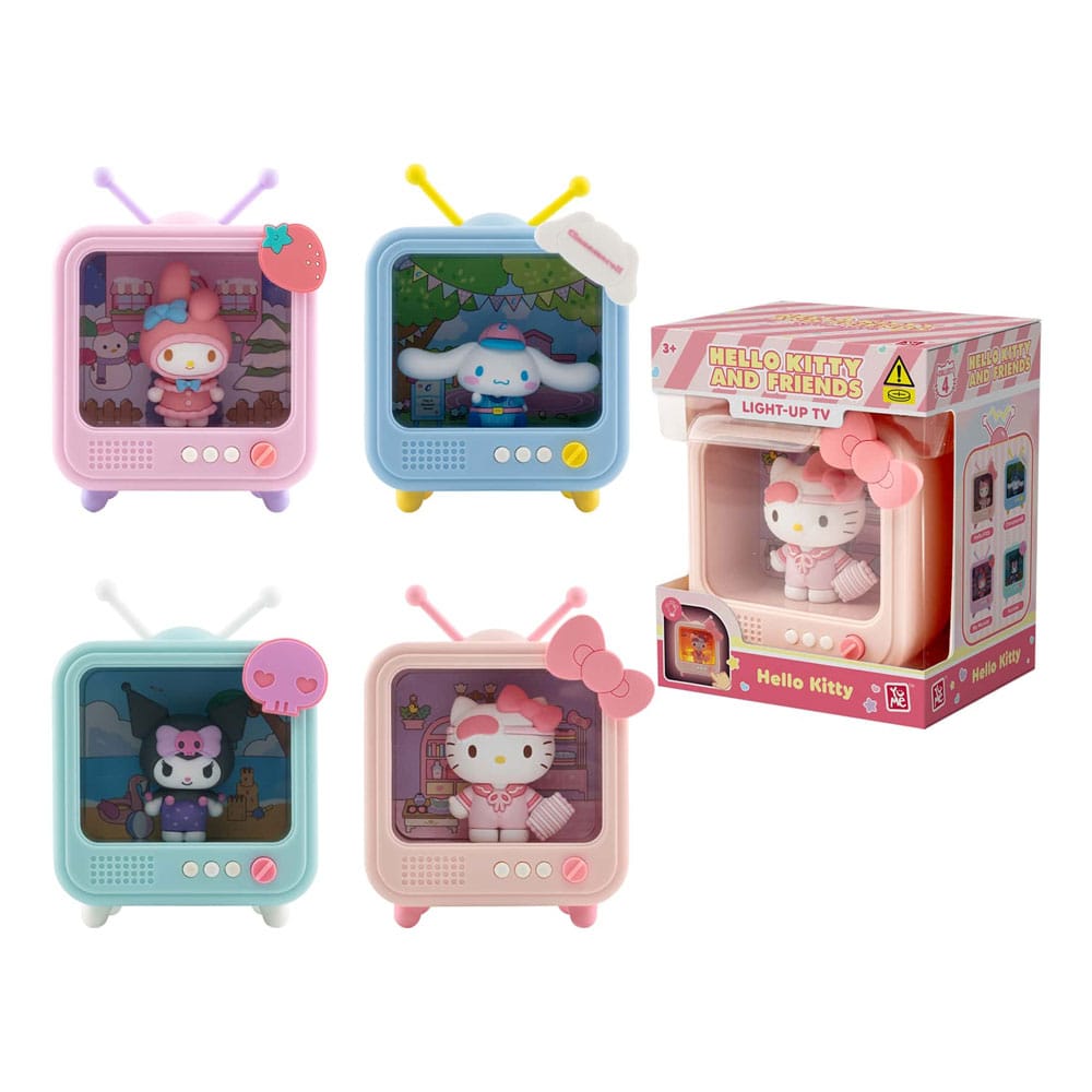 Sanrio Bedside Lámpa TV Series Mini Figurák Hello Kitty and Friends 8 cm Készlet (8)