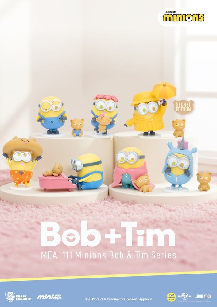 Minions Mini Egg Attack Blind Doboz Figurák Minions bob & tim series 9 cm Válogatás (6)