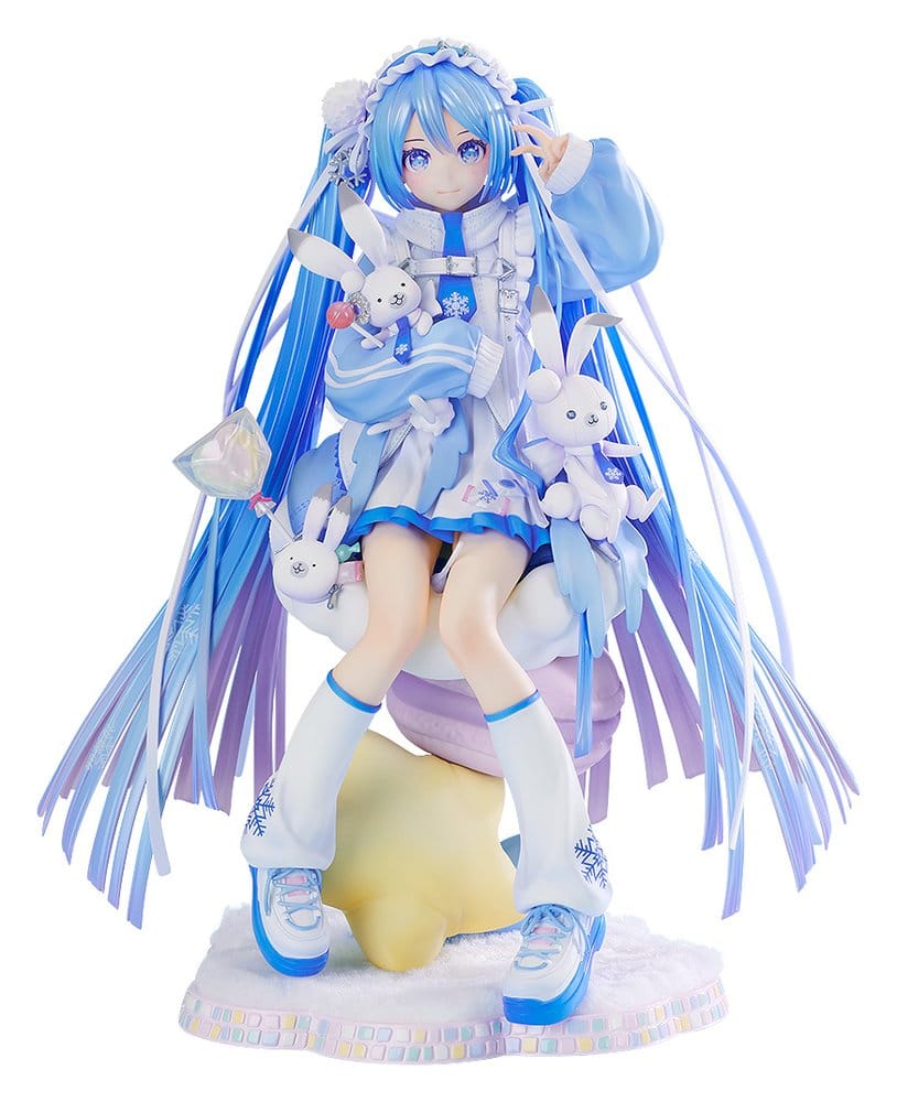 Character Vocal Series 01: Hatsune Miku PVC Szobor 1/7 Snow Miku: Yukiiro Pop Ver. 24 cm