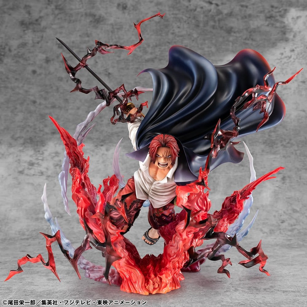 One Piece P.O.P SA-MAXIMUM PVC Szobor Leader of Red Haj Pirates Red-Haired Shanks Kamusari 25 cm