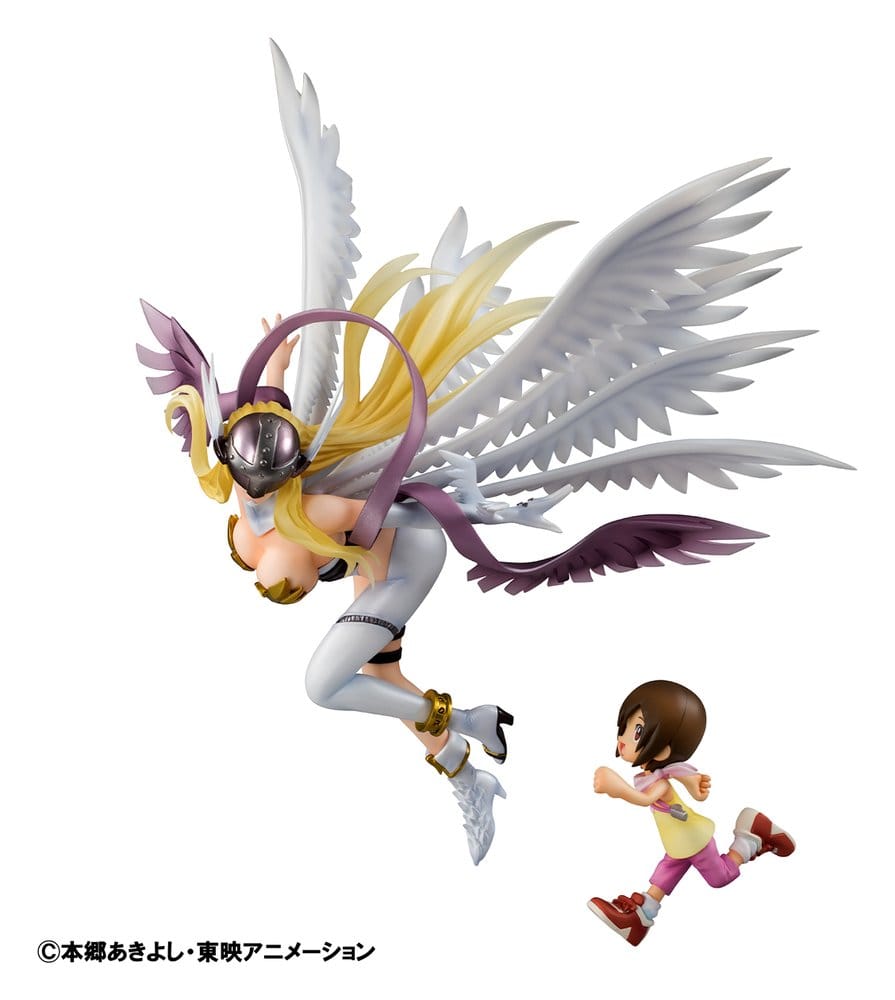 Digimon Adventure Precious G.E.M. Series PVC Szobor Angewomon & Hikari Yagami 22 cm