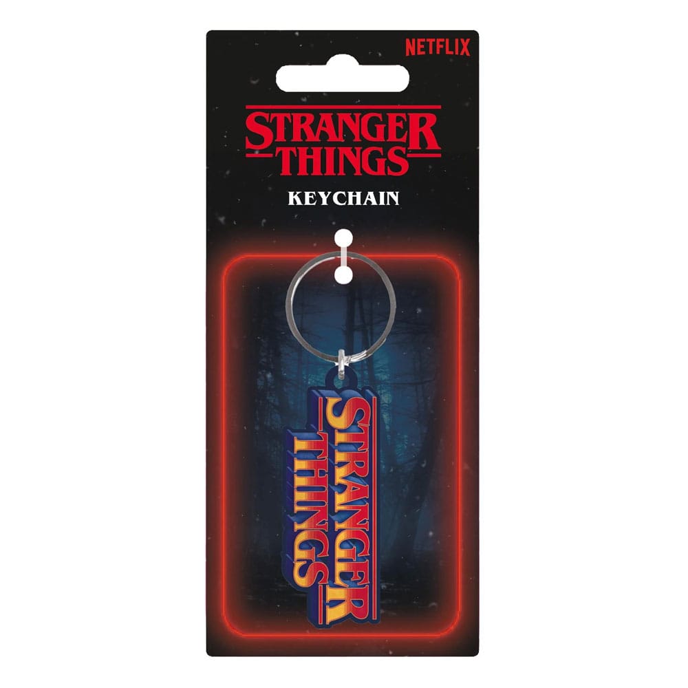 Stranger Things Rubber Kulcstartó Retro Logó 6 cm