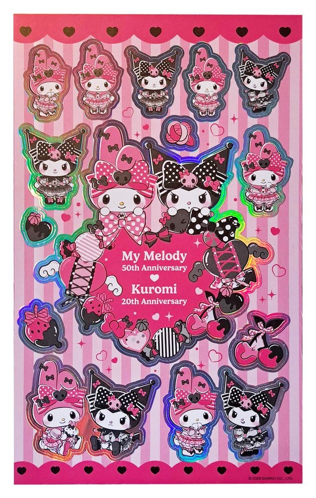 Sanrio Pink Black Party Series Matrica Csomag Kuromi & My Melody