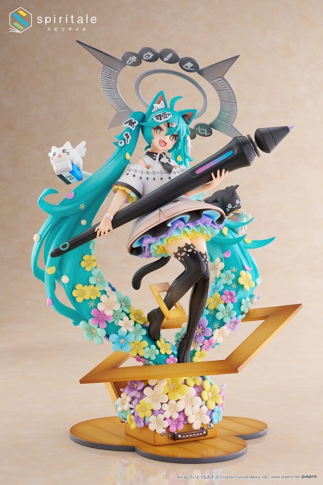 Hatsune Miku x Naoki Saito PVC Szobor 1/7 My Figura Making! The Painter Ver. 34 cm