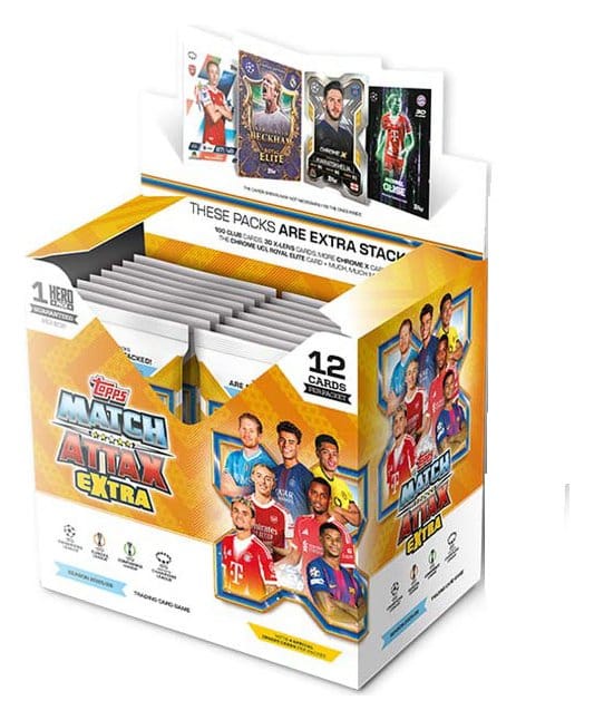 UEFA Champions League Match Attax Extra Gyűjthető Kártyák 2025/26 Booster Készlet (32)