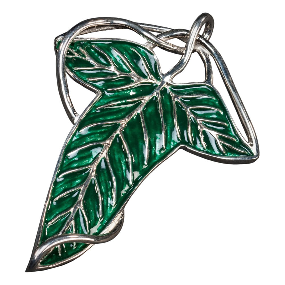 Lord of the Rings Replika 1/1 Elven Leaf Brooch & Chain (Sterling Ezüst)
