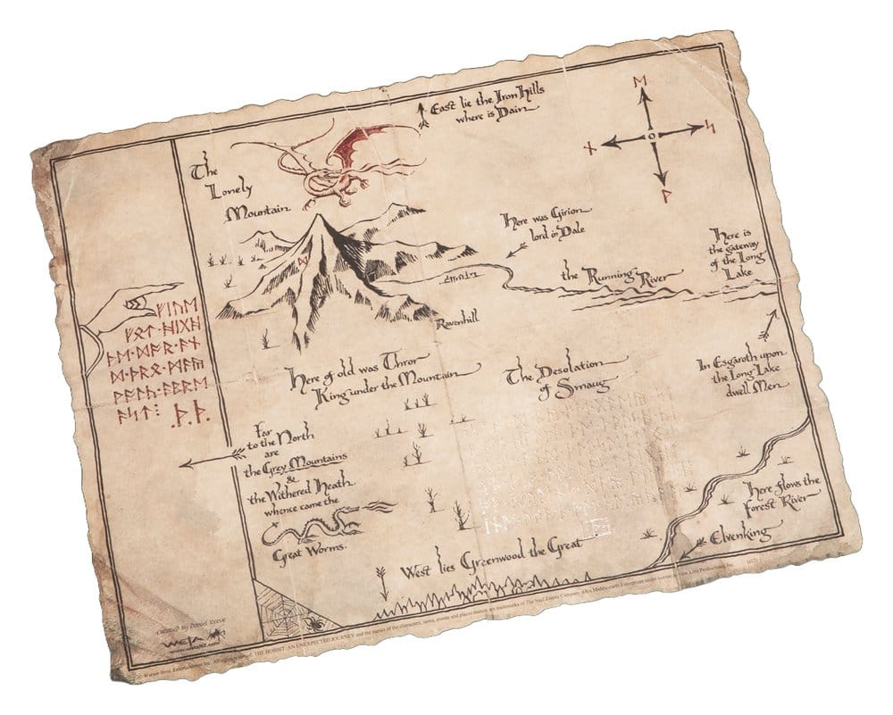 The Hobbit Art Print Thorin’s Map 40 x 30 cm