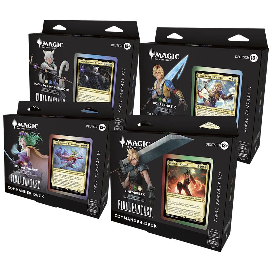 Magic the Gathering Final Fantasy Commander Decks Készlet (4) Német Nyelvű