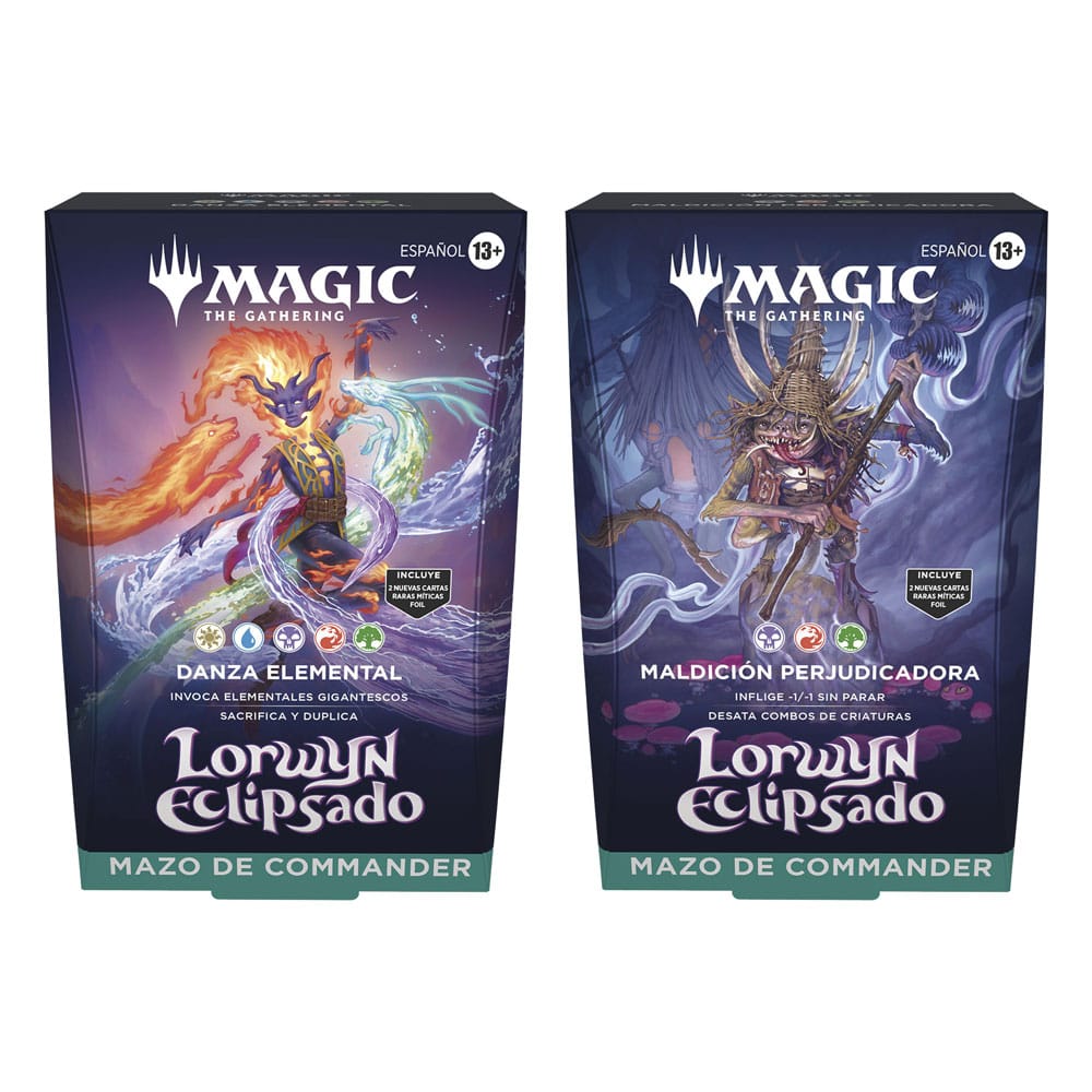 Magic the Gathering Lorwyn eclipsado Commander Decks Készlet (4) Spanyol Nyelvű