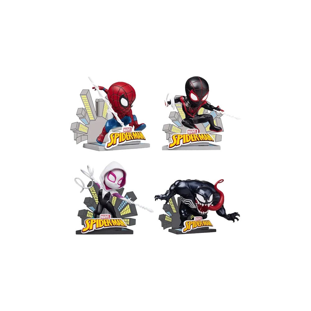 Marvel Hero Doboz Attack Series Mini Figurák Spider-Man 8 cm Készlet (6)